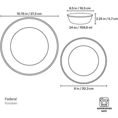 Federal Platinum™ 3-Piece Place Setting