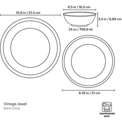 Vintage Jewel 3-Piece Place Setting