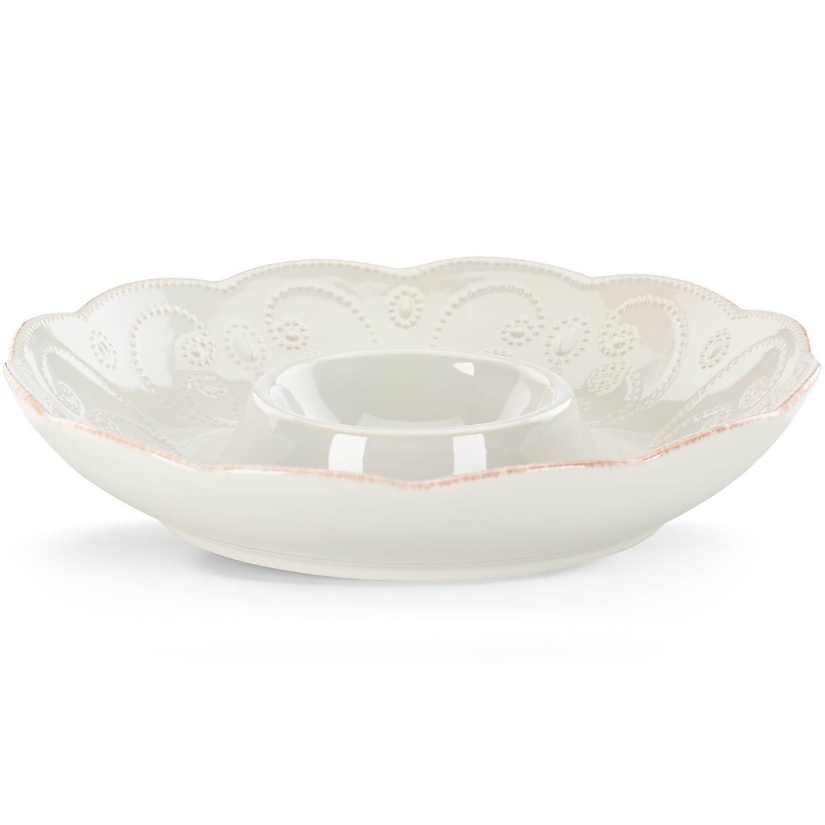 French Perle White™ Chip And Dip Tray