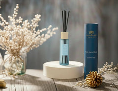Round Blue Bottle Diffuser - "Lily of the Valley"