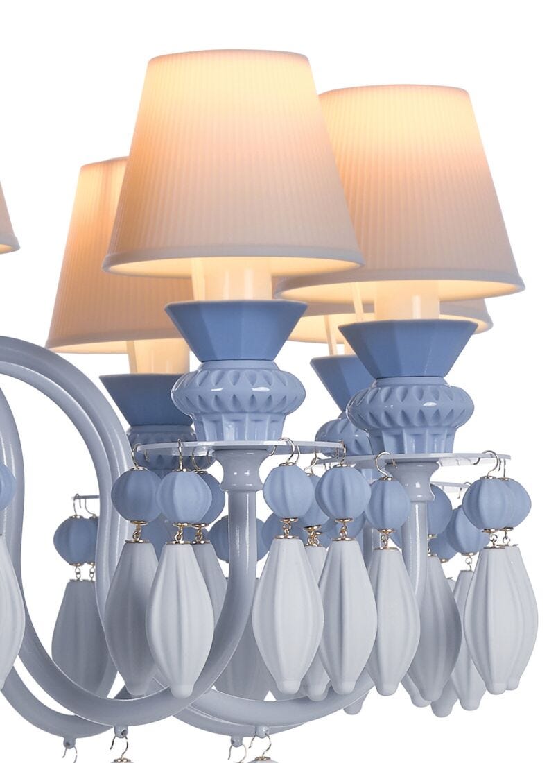 Belle De Nuit 12 Lights Chandelier. Blue (us)