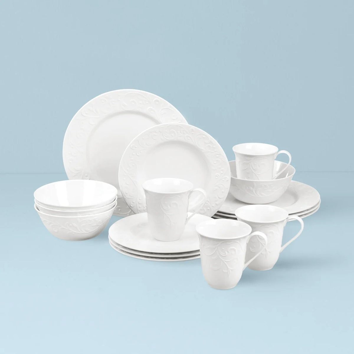 Opal Innocence Carved 16-Piece Dinnerware Set