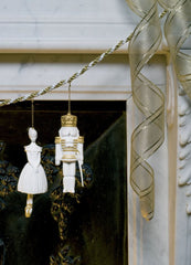Nutcracker Christmas Ornament, Golden Luster