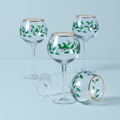 Holiday 4-Piece Wine Glass Set
