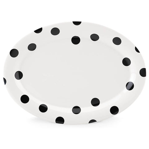 Deco Dot 14" Oval Serving Platter