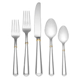 Todd Hill Gold 5-Piece Flatware Set