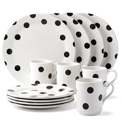 Deco Dot 12-Piece Dinnerware Set