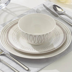 Charlotte Street Grey East 4-piece Place Setting