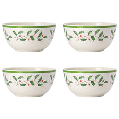Holiday Melamine 4-Piece All-Purpose Bowl Set