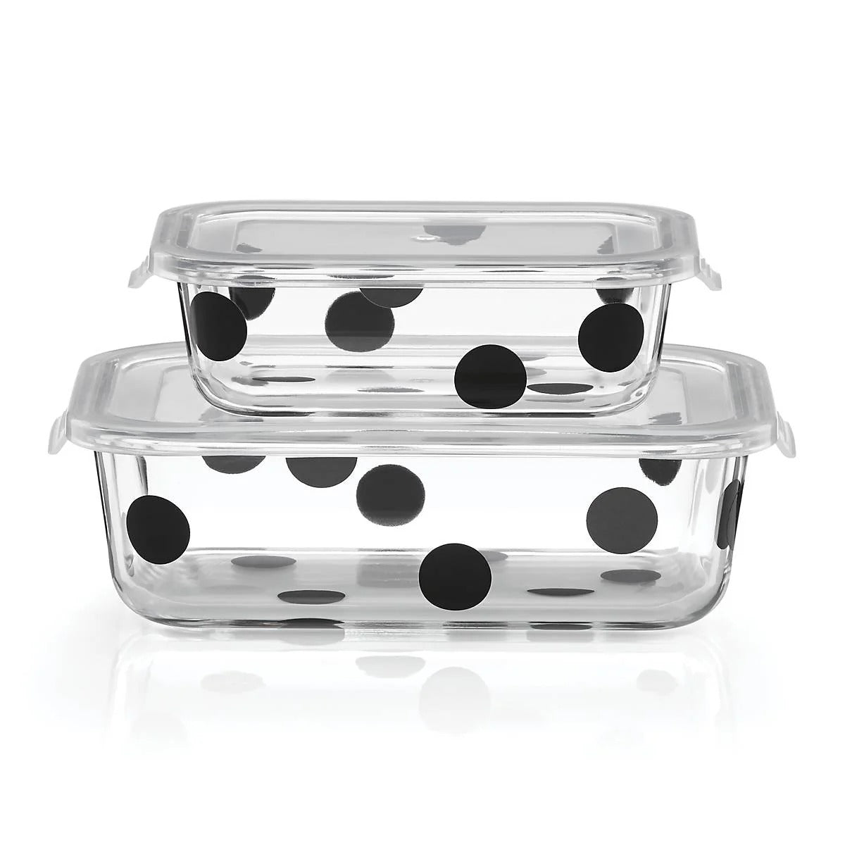 Deco Dot 2-Piece Rectangular Food Storage Set