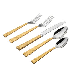 Shale Gold 18/10 Stainless Steel 20 Piece Flatware Set