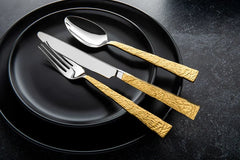 Shale Gold 18/10 Stainless Steel 20 Piece Flatware Set