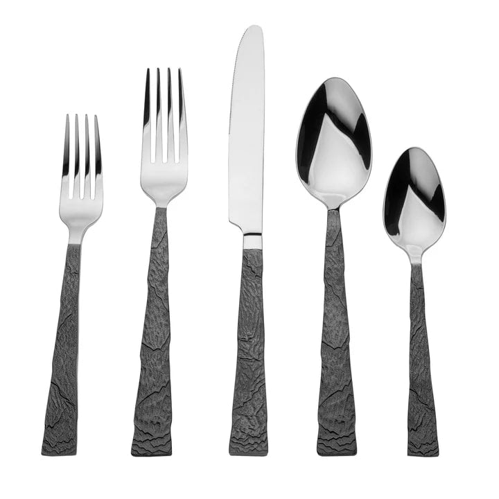 Shale Black 18/10 Stainless Steel 20 Piece Flatware Set