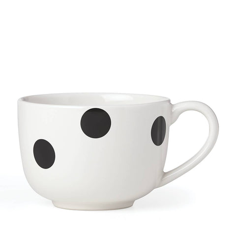 Deco Dot Latte Mug, Black