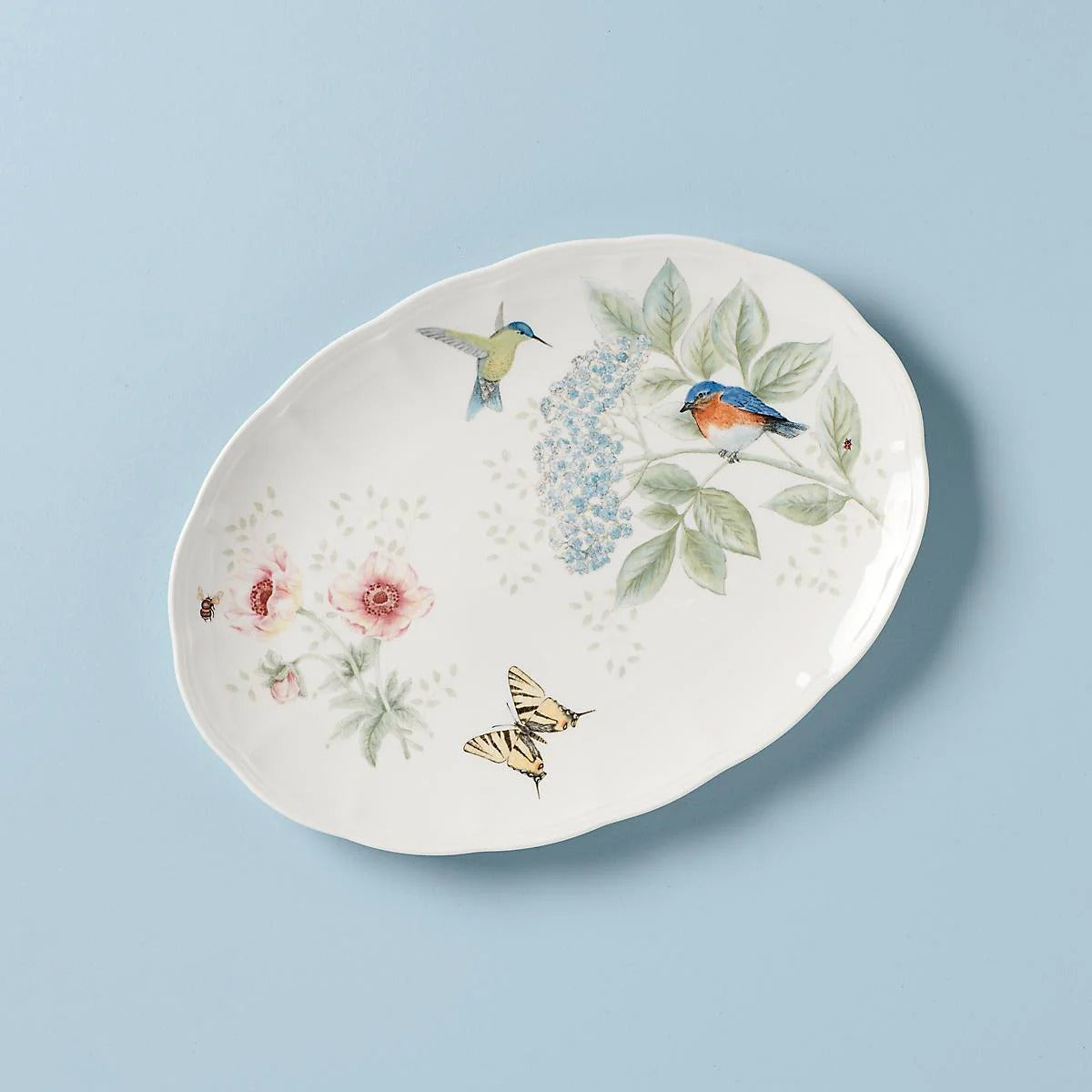 Butterfly Meadow Flutter Eastern Bluebird 16" Oval Ser