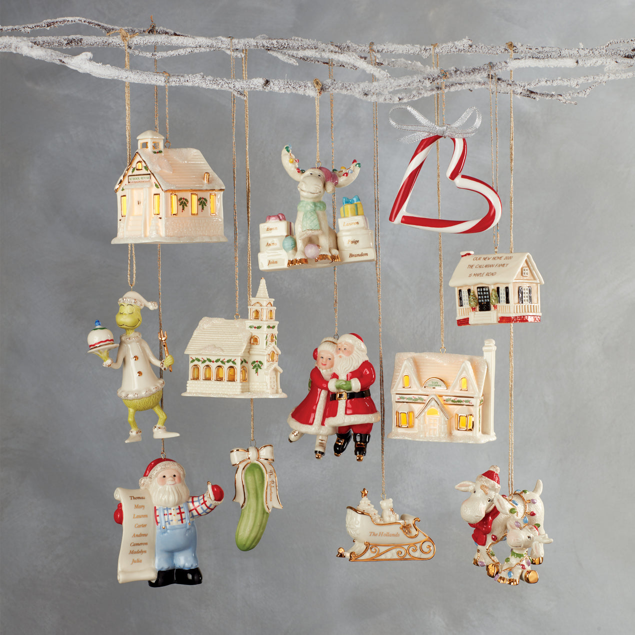 Ice Skating Santa And Mrs. Claus Ornament