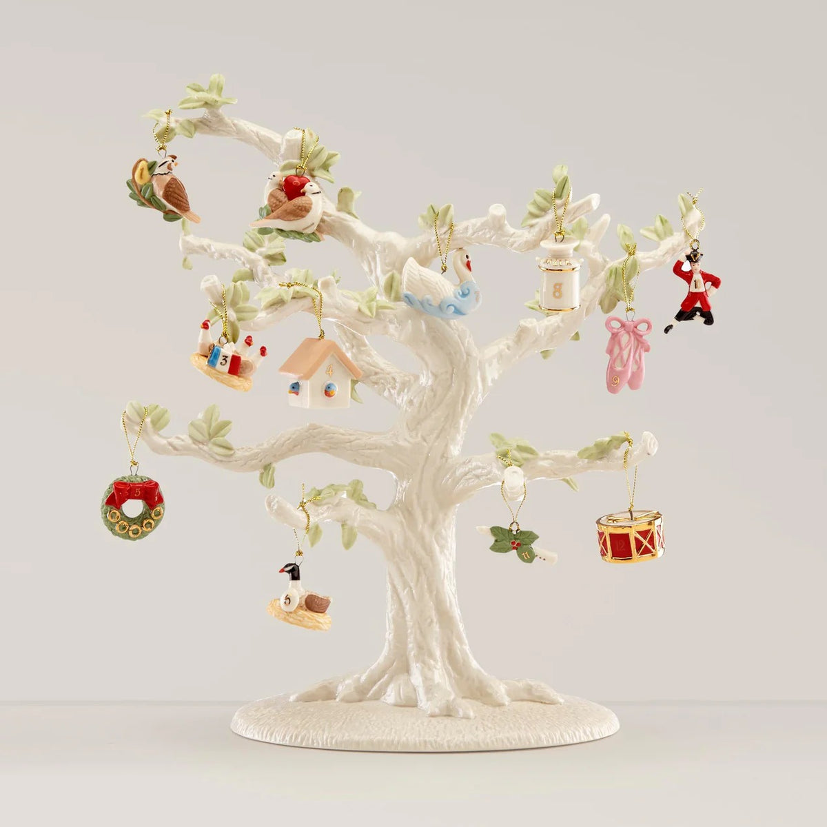 Twelve Days Chrstms 12 Pc Orn & Tree Set