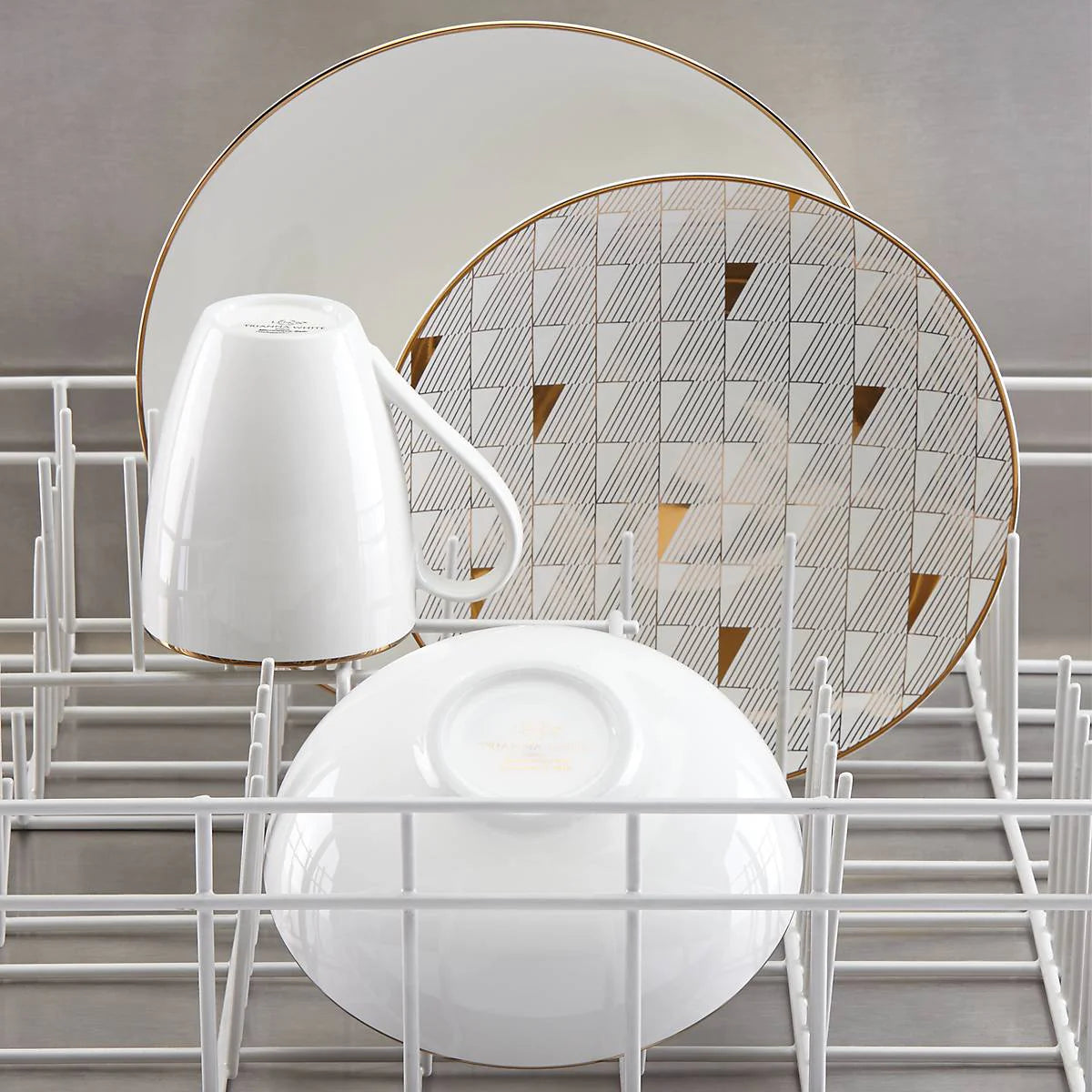 Trianna White 12-Piece Dinnerware Set