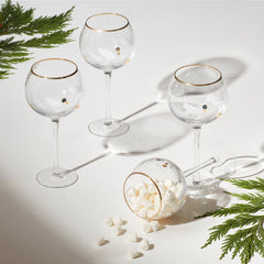 Holiday™ Gold 4-Piece Balloon Glass Set