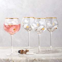 Holiday™ Gold 4-Piece Balloon Glass Set