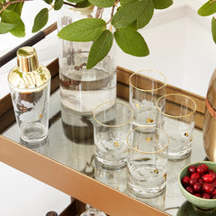 Holiday Gold DOF Glasses, Set Of 4