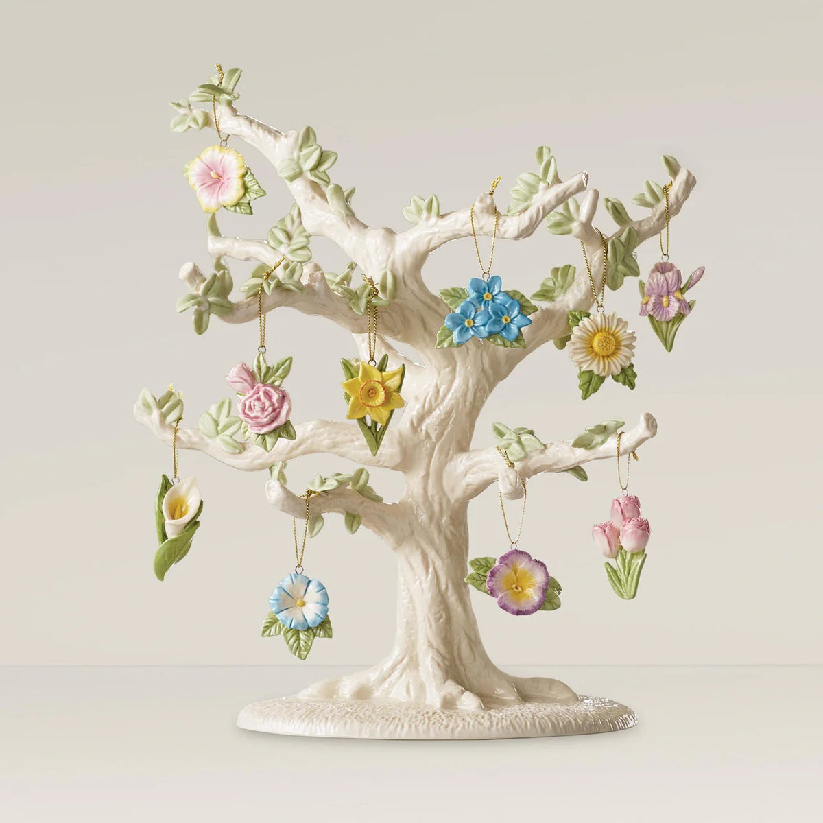 Celebrate Flowers 10Pc Orn Set And Tree