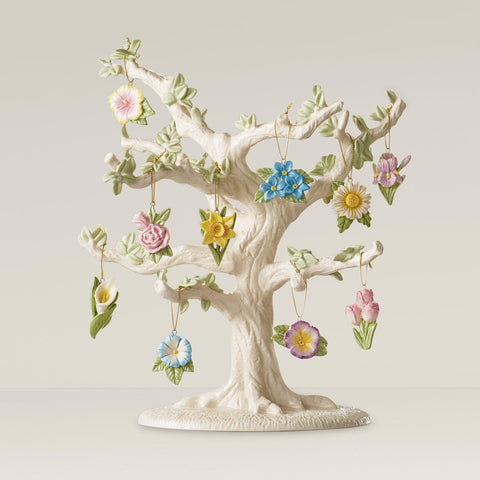 Celebrate Flowers 10-Piece Ornament & Tree Set