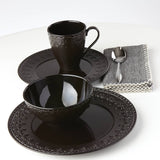 Chelse Muse Fleur Matte Black 4-Piece All-Purpose Bowl Set