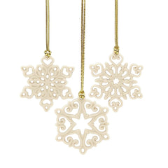 Pierced Snowflake 3Pc Ornament Set