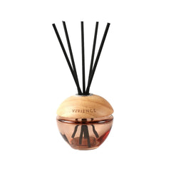 Round Modern Reed Diffuser, Lily of the Valley - Wood Cap