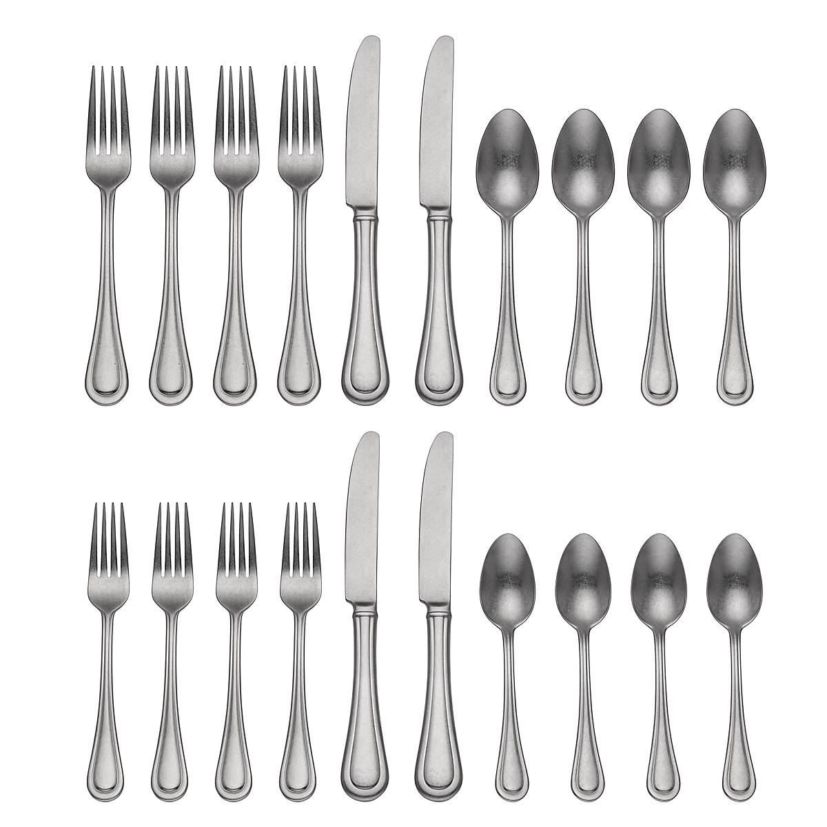 Textured Neutrals 20-Piece Flatware Set