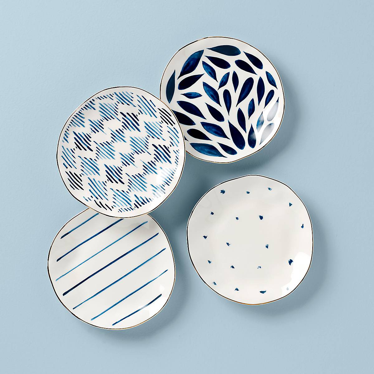 Blue Bay™ 4-Piece Tidbit Plate Set