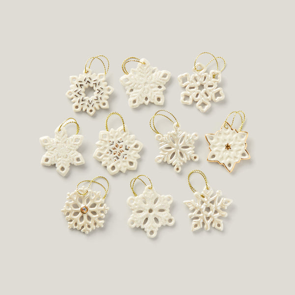 Snowflake 10-Piece Ornament Set
