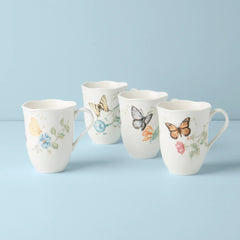Butterfly Meadow 4-Piece Mug Set