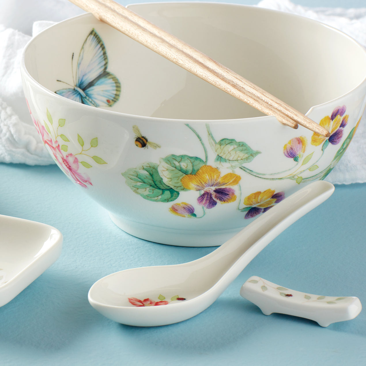 Butterfly Meadow Bowl & Chopsticks