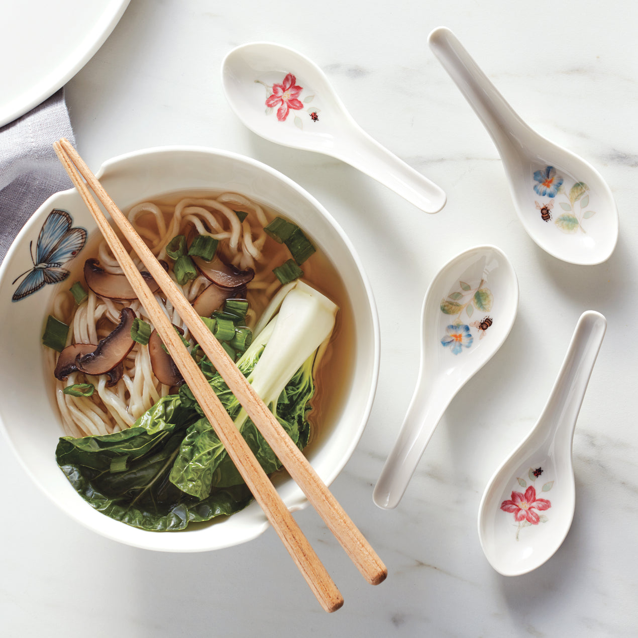 Butterfly Meadow Bowl & Chopsticks