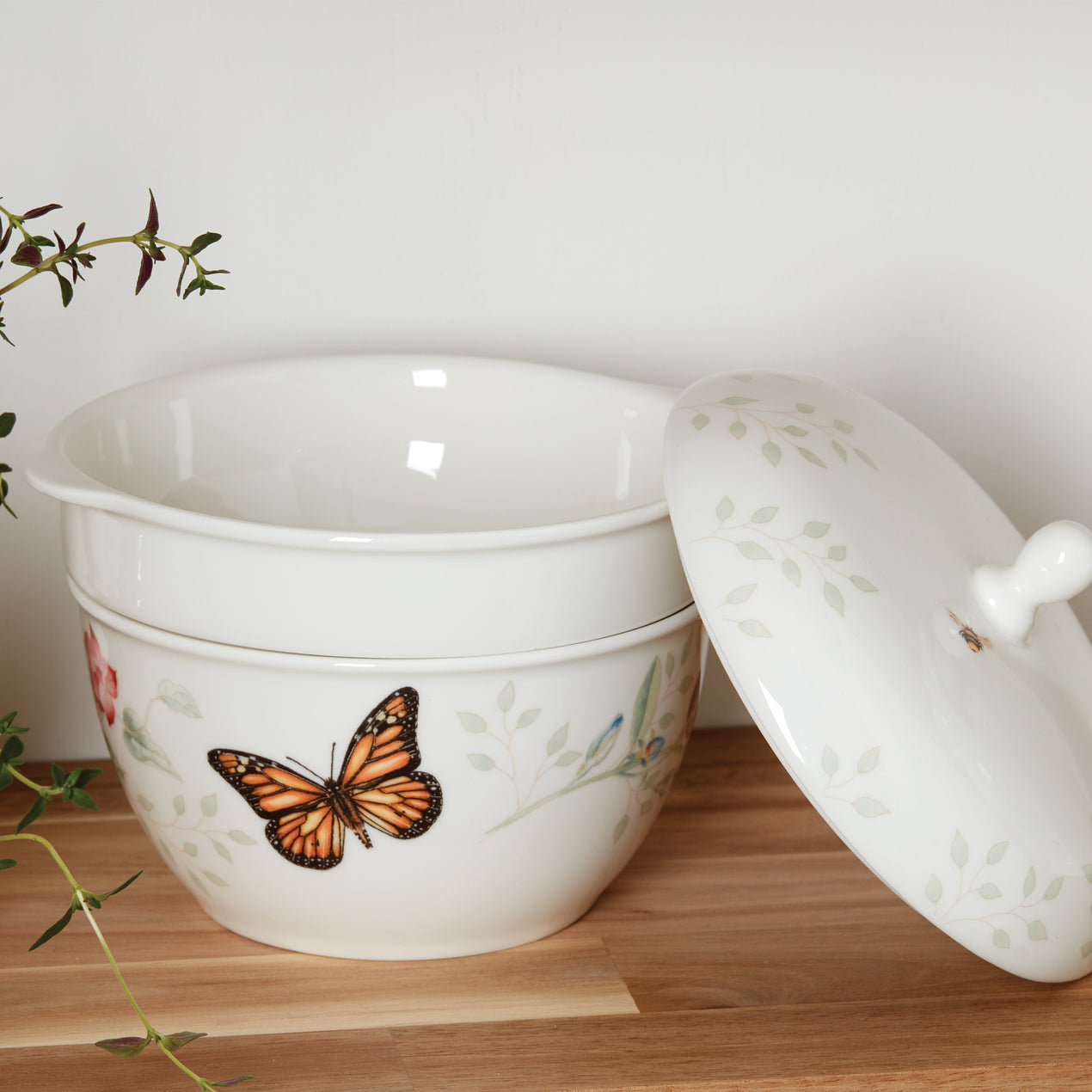 Butterfly Meadow 3-Piece Stackable Bowl Set