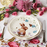 Butterfly Meadow Bunny 4-Piece Accent Plate Set