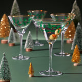 Holiday 4-Piece Martini Glass Set