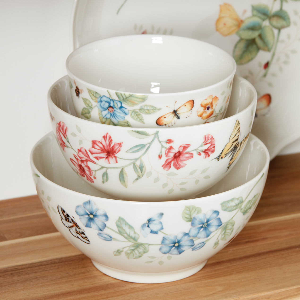 Butterfly Meadow 3-Piece Bowl Set