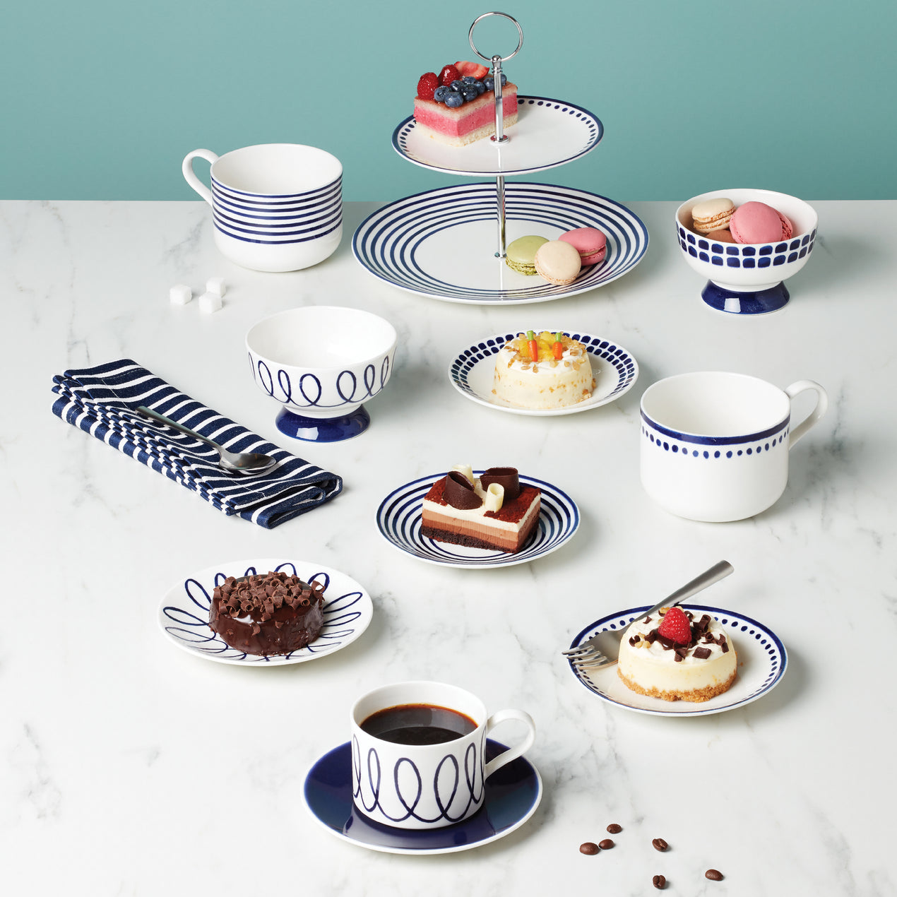 Charlotte Street 4-Piece Assorted Tidbit Plates