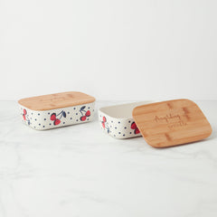 Vintage Cherry Dot Container, Set Of 2