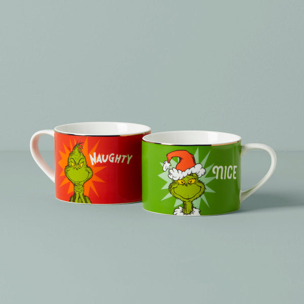 Merry Grinchmas Naughty & Nice Mug Set