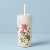 Butterfly Meadow Bamboo Tumbler With Straw