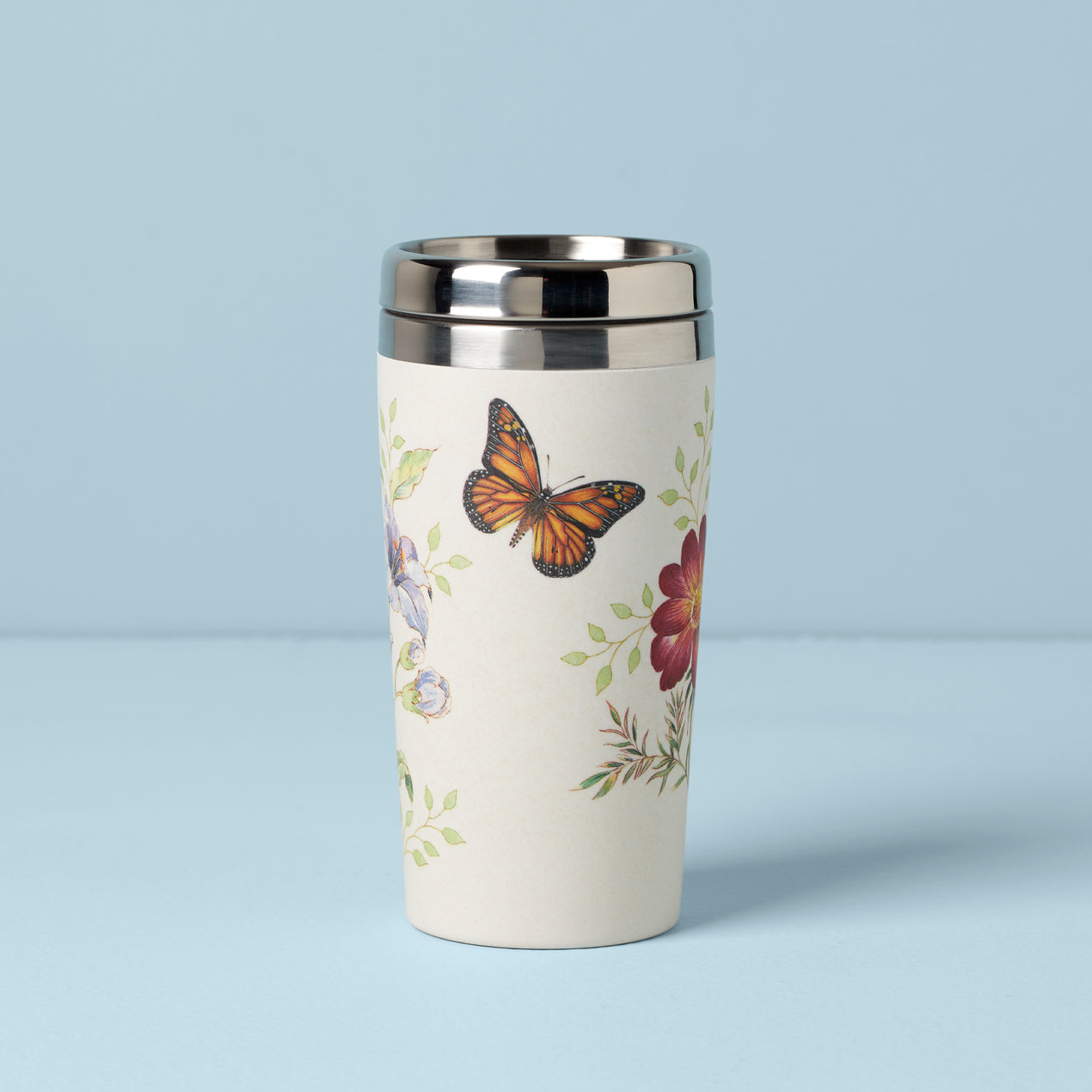 Butterfly Meadow Bamboo Travel Mug