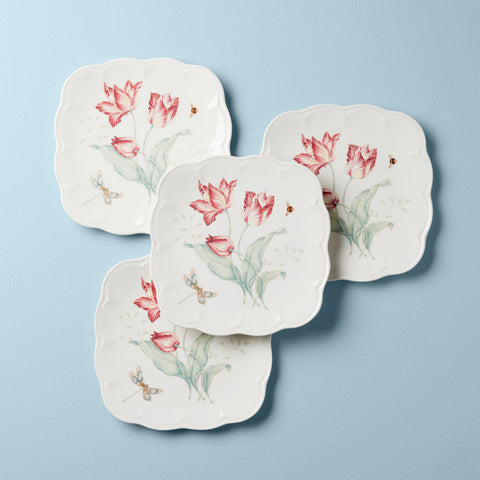 Butterfly Meadow Square 4-Piece Accent Plates