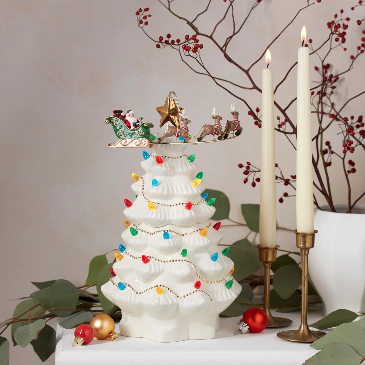 Treasured Traditions Tree Flying Santa