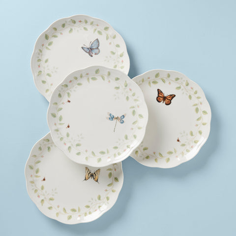 Butterfly Meadow Vines 4-Piece Dinner Plate Set