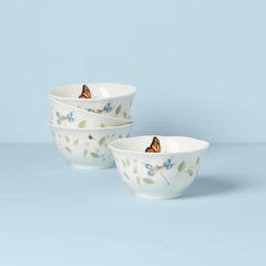 Butterfly Meadow Vines 4-Piece Rice Bowl Set