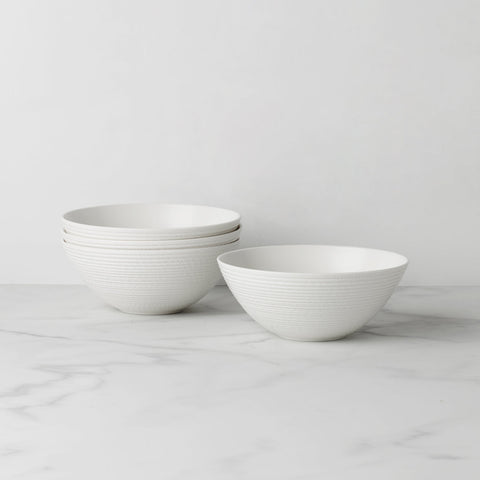 Lx Collective White All-Purpose Bowls, Set Of 4